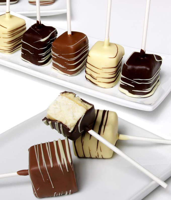 E-134.jpg Chocolate Covered Cheesecake Pops - 10 Pieces
