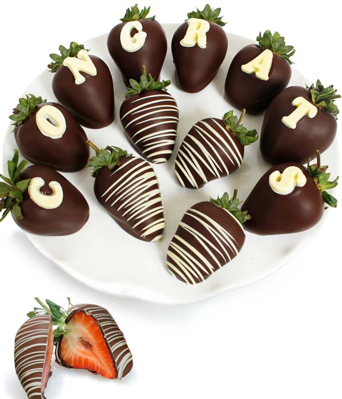 E-148.jpg CONGRATS Chocolate Covered Strawberries