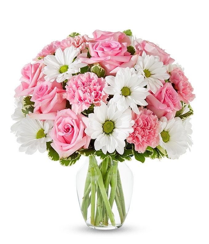 F-022.jpg Premium Blushing Daisies Bouquet