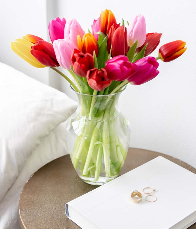 F-023_A1.jpg Fifteen Rainbow Tulip Bouquet - Image 2