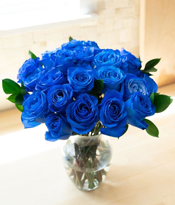 F-172_A1.jpg Two Dozen Blue Roses with Chocolates - Image 2
