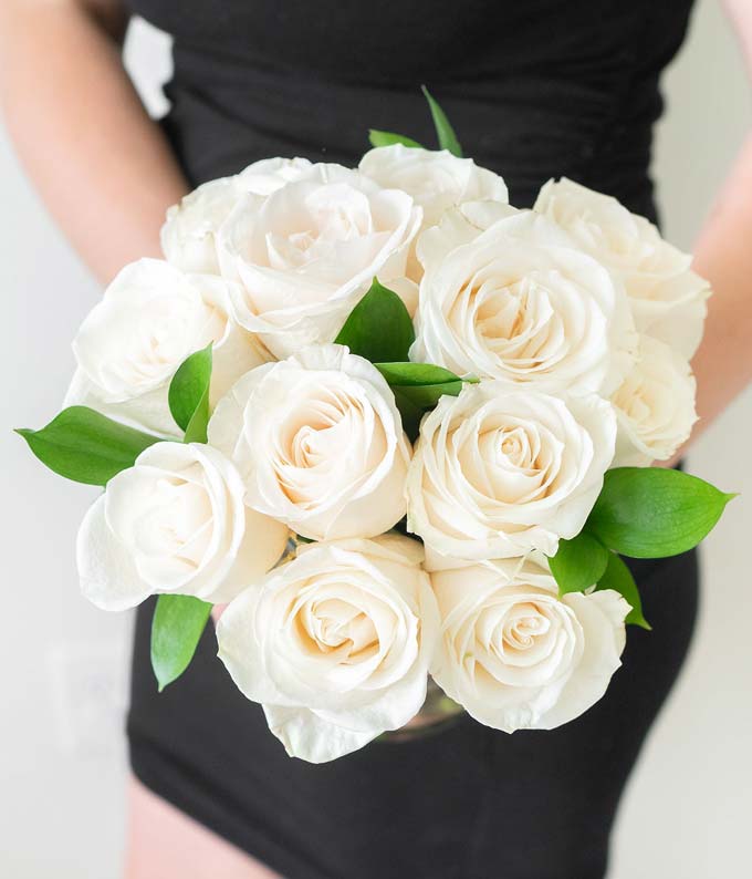 F-214_A1.jpg One Dozen White Roses - Image 2