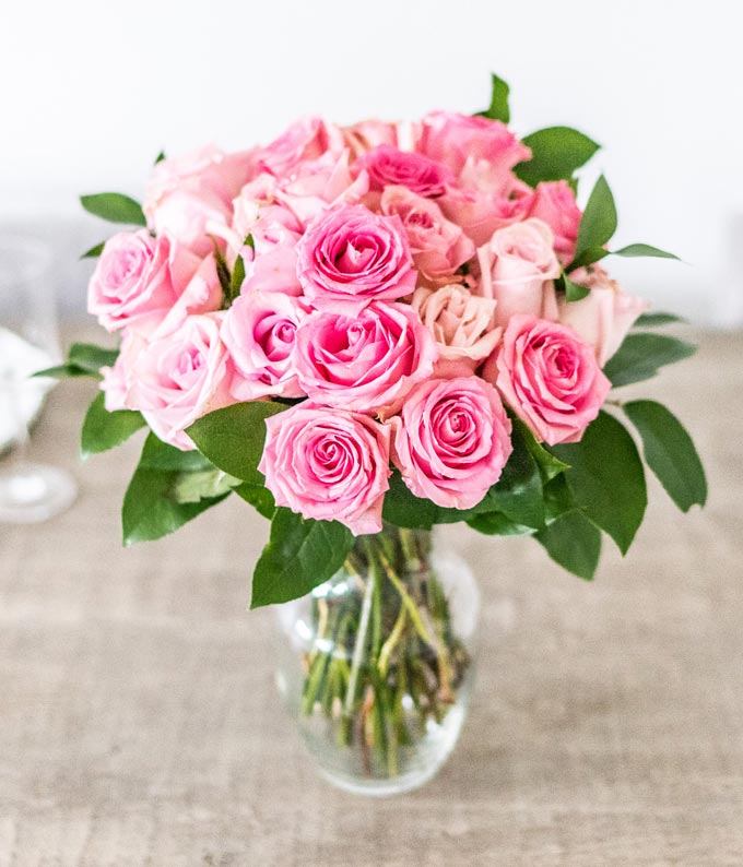 F-225_A1.jpg Exclusive Pink Rose Arrangement - 24 Stems - Image 2