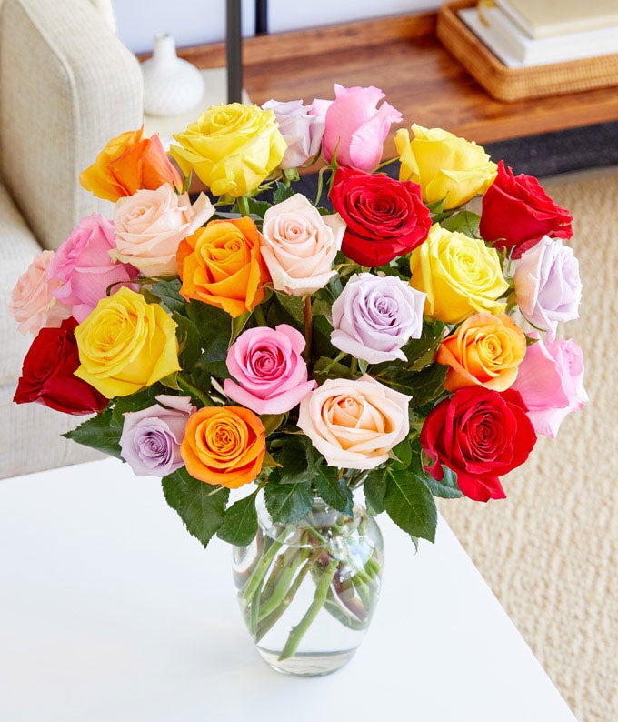 F-227_A2.jpg Two Dozen Rainbow Roses - Image 3