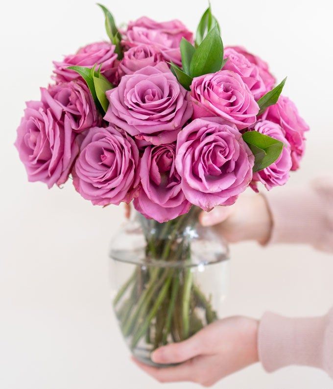 F-288_A1.jpg Two Dozen Purple Roses - Image 2