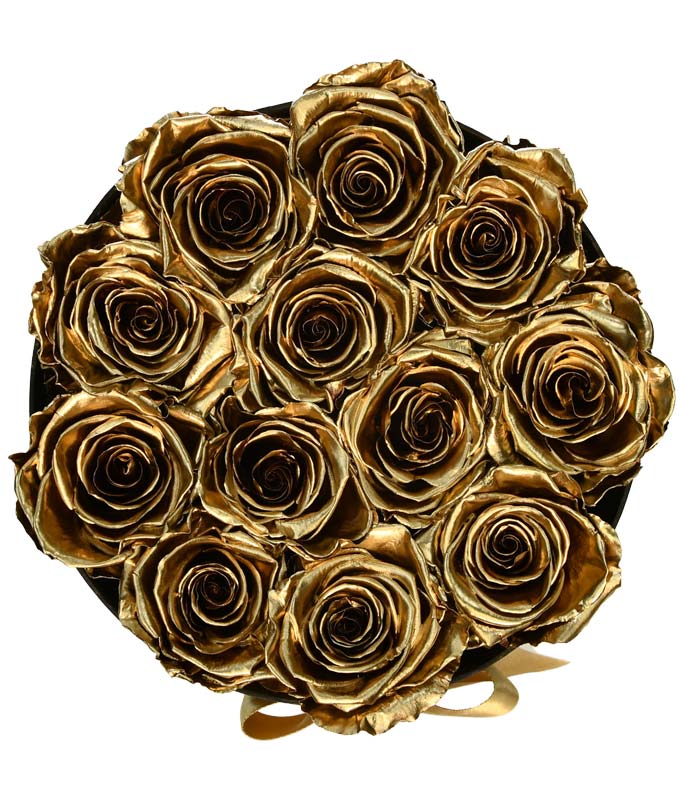 F-297_A1.jpg Luxury Gold Forever Roses - Image 2