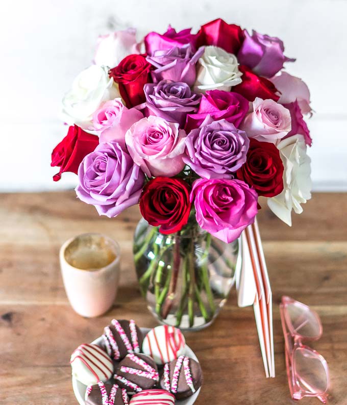 F-342_A2.jpg Two Dozen Assorted Sweetheart Roses - Image 3