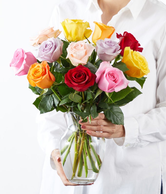 F-416_A4.jpg Congrats! One Dozen Rainbow Roses - Image 6