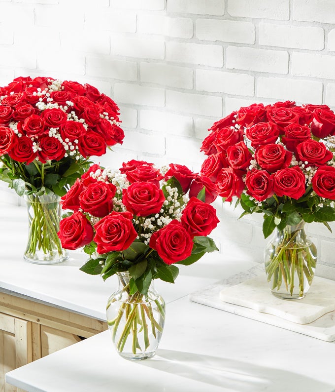 F-503_A1.jpg One Dozen Long Stem Red Roses w/ Chocolates & Bear - Image 2