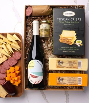 Cheese, Meat & California Red Wine Gift Box