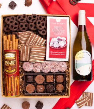 Sweet Treats Chocolate Gift Box with California White Wine