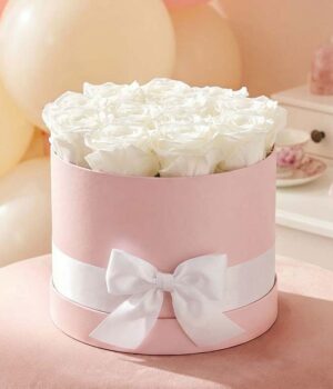 Luxury White Forever Roses