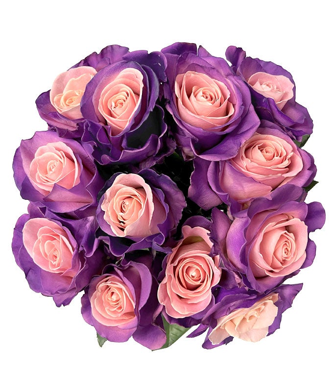 F-767_A1.jpg One Dozen Blushing Lavender Roses - Image 2
