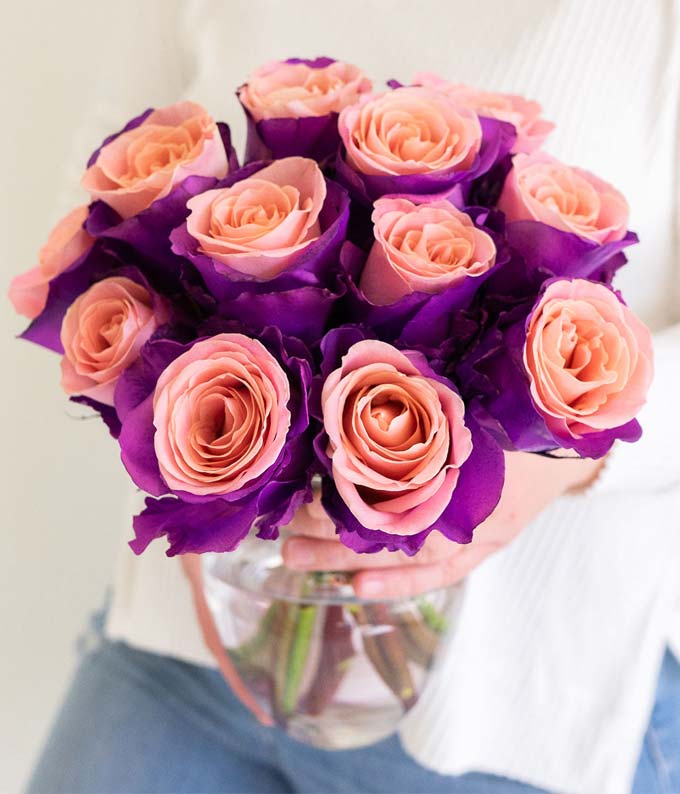 F-767_A2.jpg One Dozen Blushing Lavender Roses - Image 3