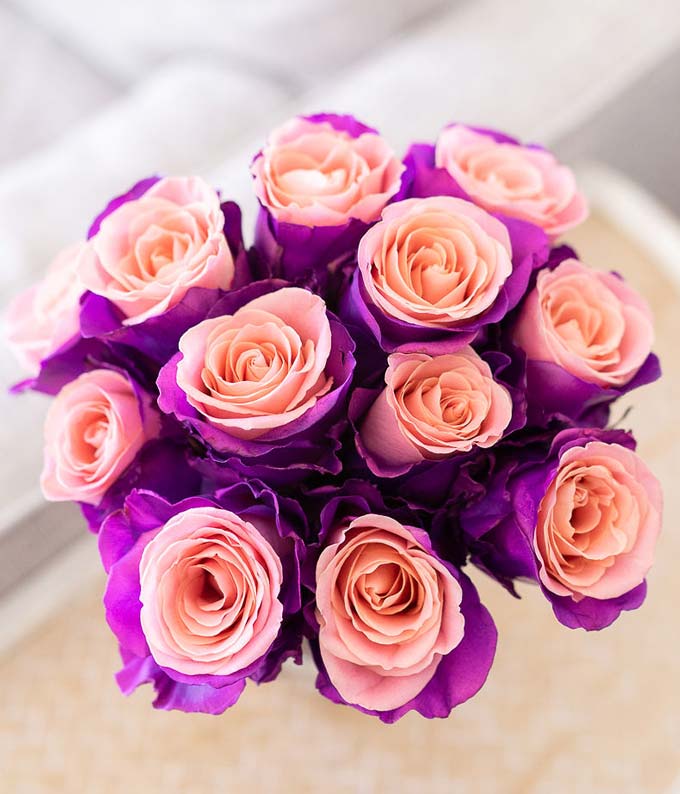 F-767_A3.jpg One Dozen Blushing Lavender Roses - Image 4