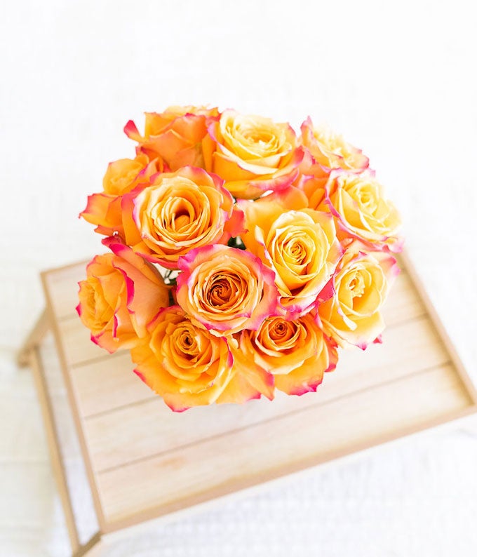 F-772_A2.jpg One Dozen Pop of Pink Roses - Image 3