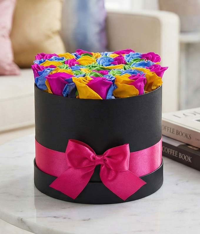 F-790.jpg Luxury Rainbow Forever Roses