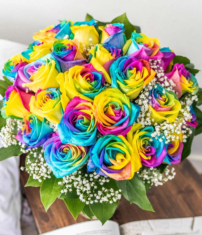F-899_A2.jpg Two Dozen Wild Rainbow Roses - Image 3