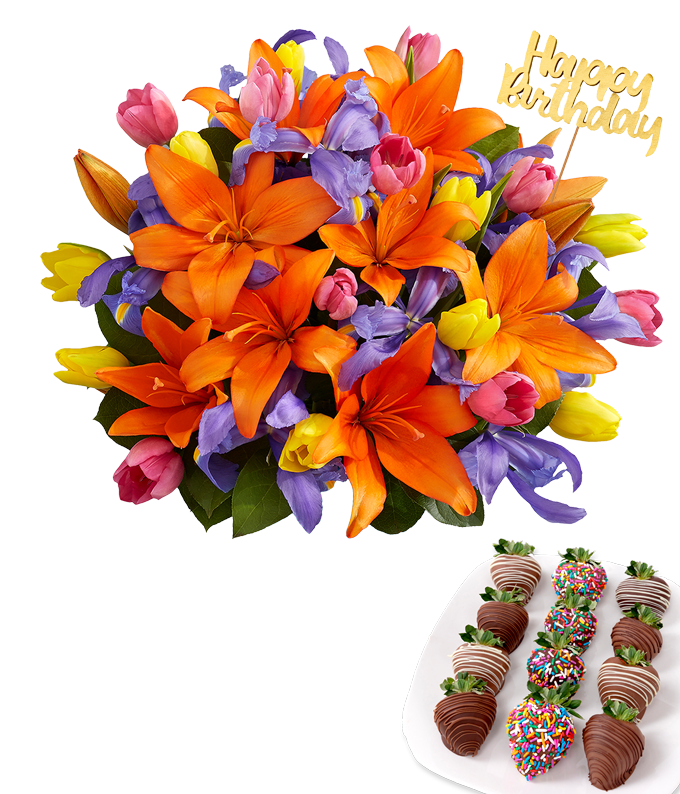 F-936_H.png Deluxe Kaleidoscope Blooms & Berry Birthday Bundle - Image 2