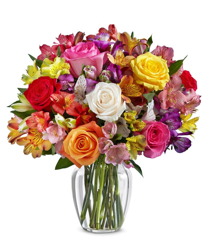 F-949.jpg Bright & Sunny Rose Bouquet