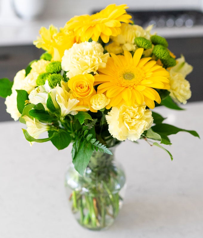 FTD-CDY_A3.jpg Bursting Yellow Bouquet - Image 4