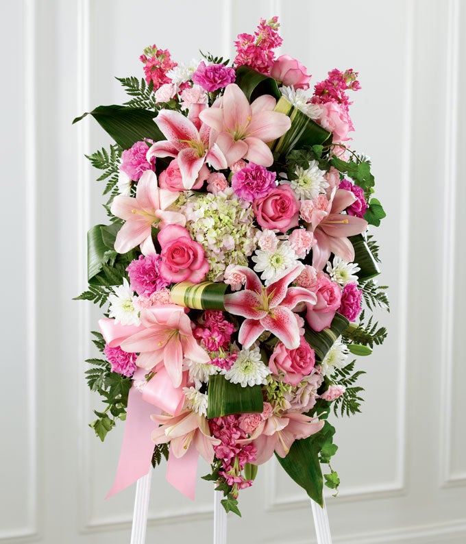 FTD-S13-4997-1.jpg Blushing Rose Standing Spray