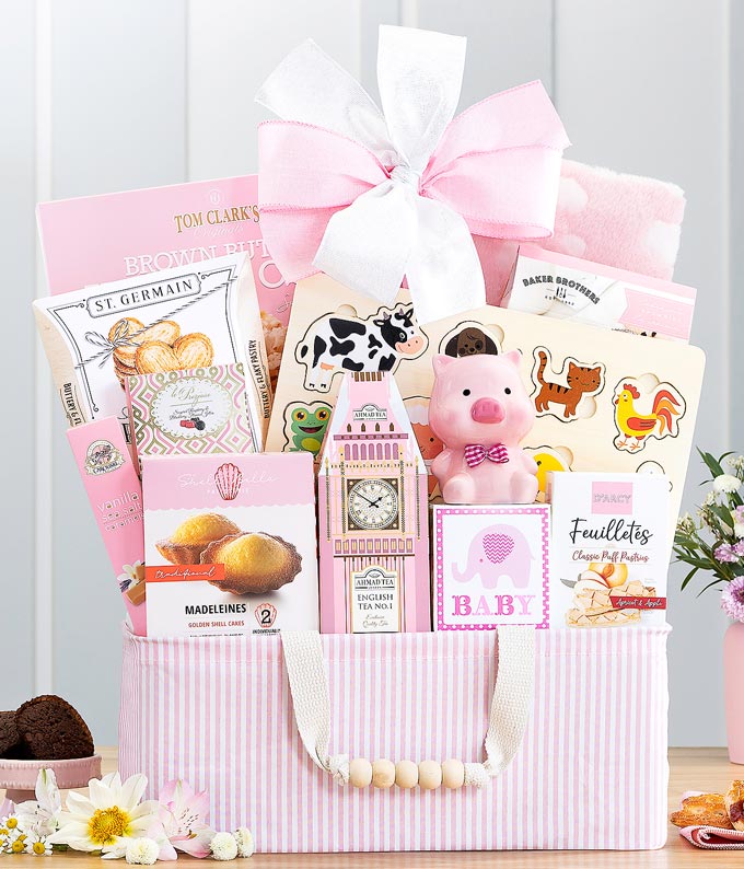 I-026.jpg Precious Baby Girl Gift Basket