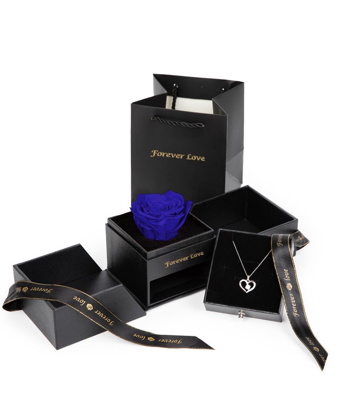 R-026.jpg Forever Rose & Necklace Gift Set- Blue