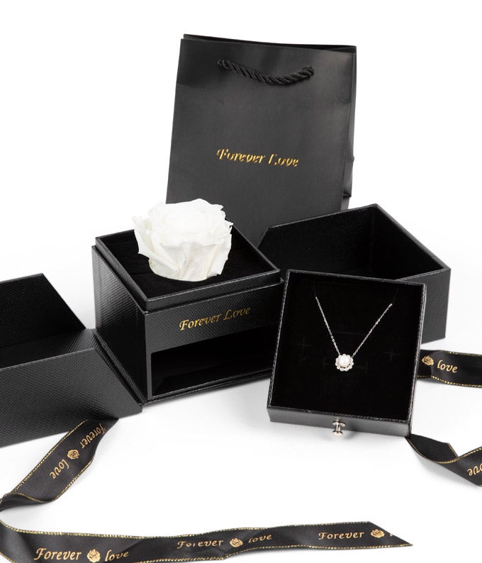 R-030_A3.jpg Sympathy Rose & Necklace Gift Set - Image 4