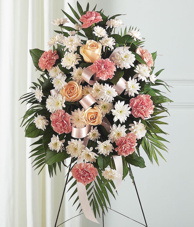 T12Z102A-1.jpg Pastel Floral Sympathy Standing Spray