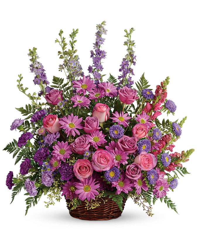 T235-1-1.jpg Gentle Remembrance Floral Basket