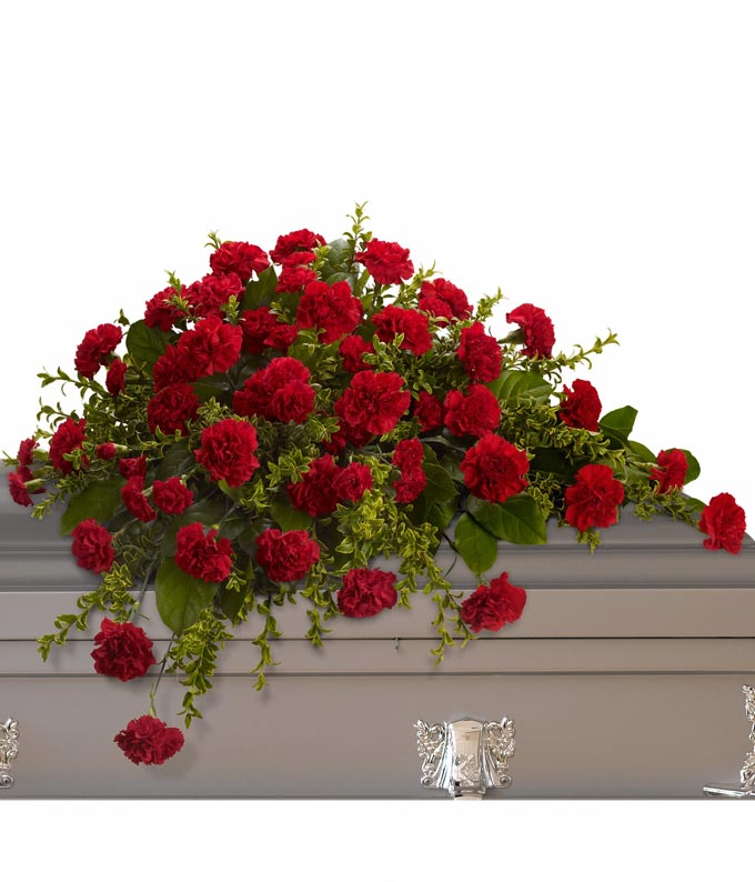 T242-2-1.jpg Ruby Reflections Casket Spray