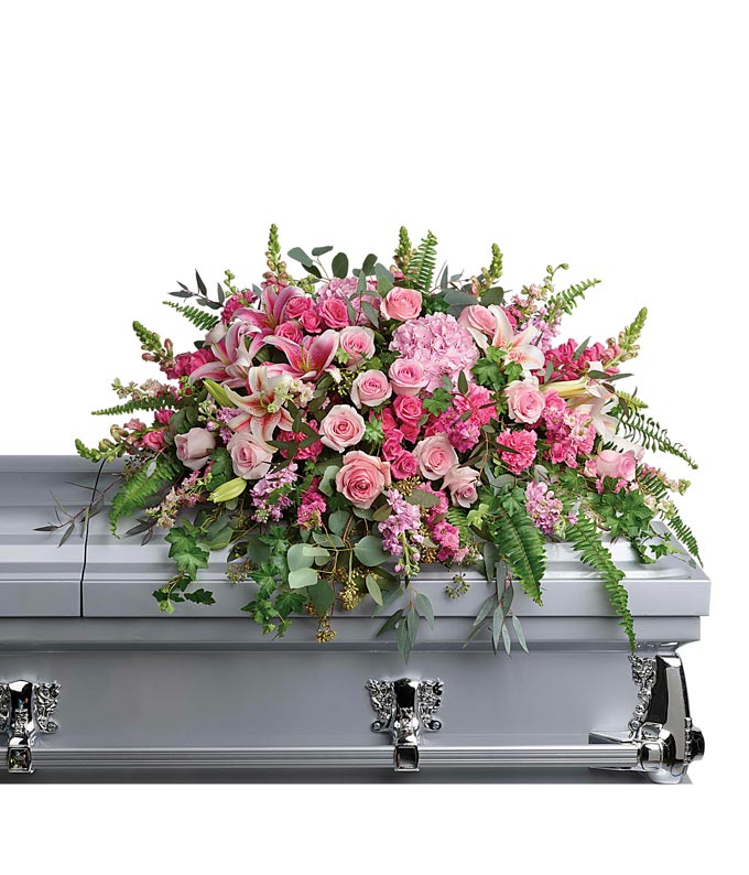 T280-6-1.jpg Pink Rose Remembrance Casket Spray