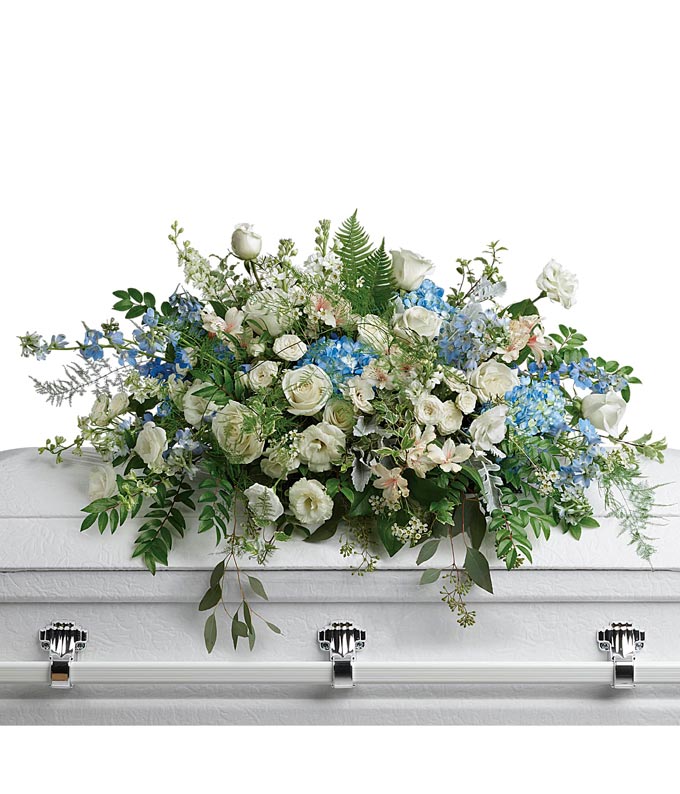 T283-6-1.jpg Blue Reflections Casket Spray