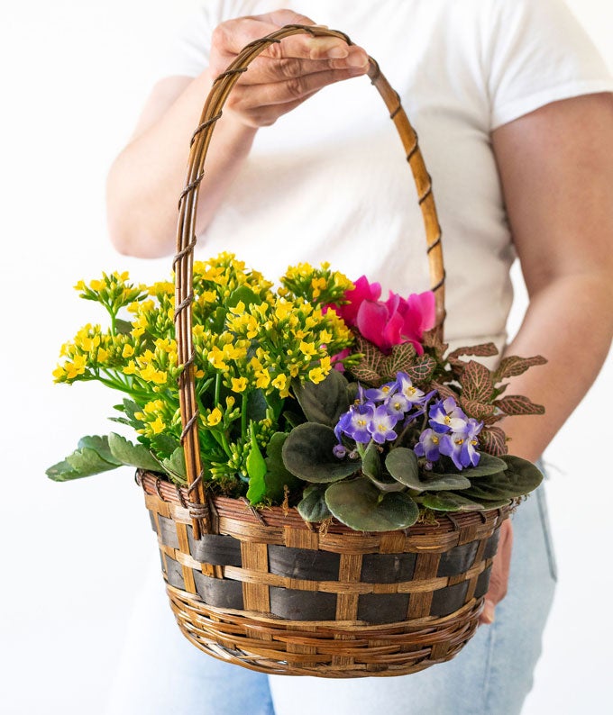 T93-1A_A2.jpg Spring Floral Basket - Image 3