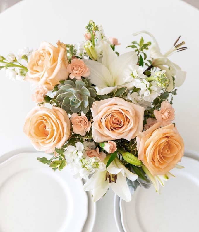 TEV55-6_A1.jpg Southern Peach Bouquet - Image 2