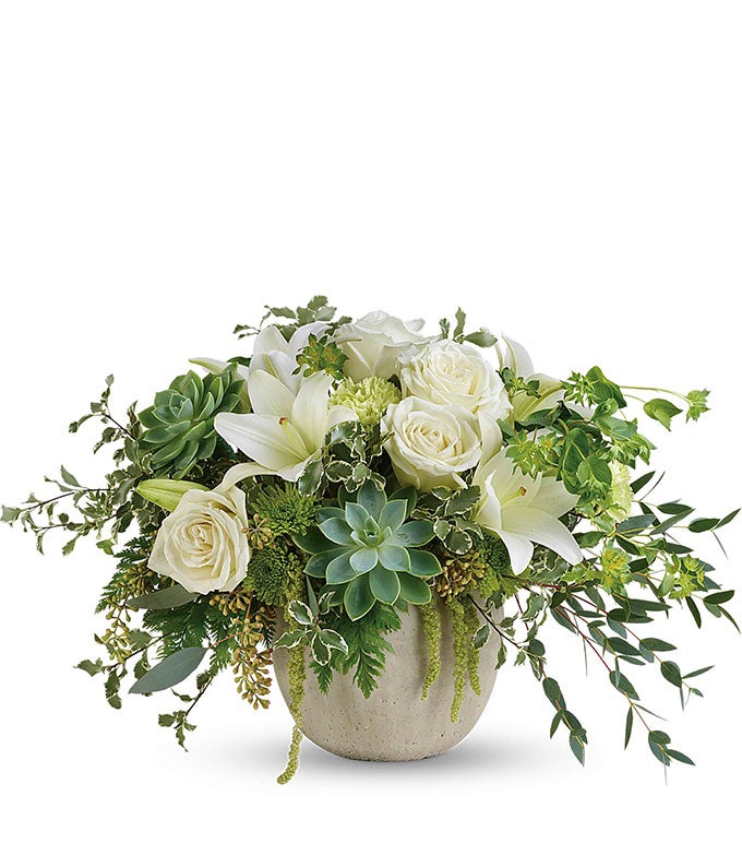 TEV56-4-1.jpg White Rose Succulent Bouquet