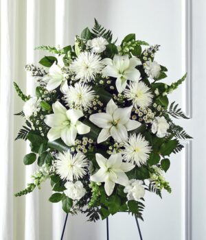 White Floral Standing Spray