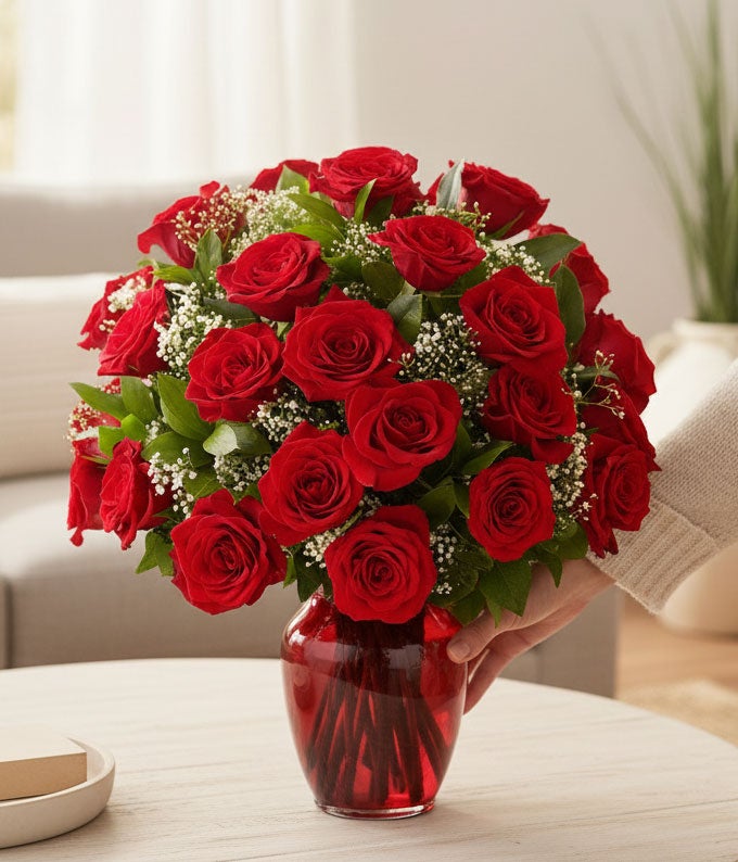 V7051_A1.jpg Premium Red Rose Bouquet - Image 2