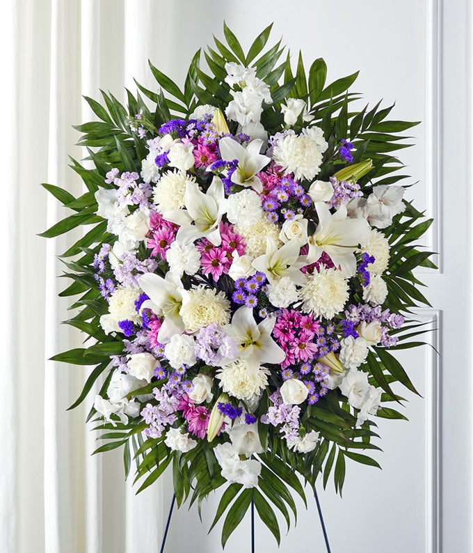V7077-1.jpg Lavender & White Standing Spray