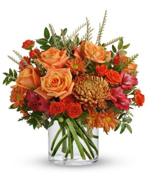 Warm Sunburst Rose Bouquet