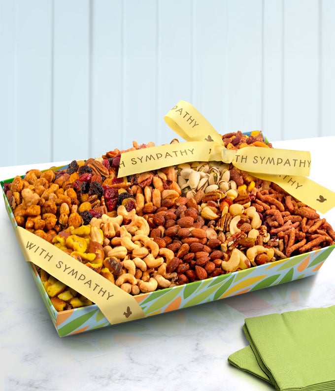 X-Y50-1.jpg Nuts & Snack Mix Sympathy Gift Tray