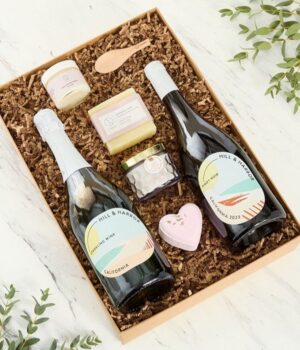 Uncork & Unwind Wine & Spa Gift Box with Red and Sparkling Wine